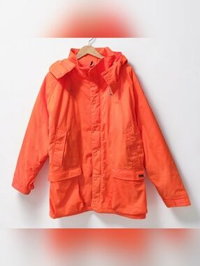 Vintage Woolrich Blaze Orange Hunting Coat Mens L 3262 Thermoloft Insulated